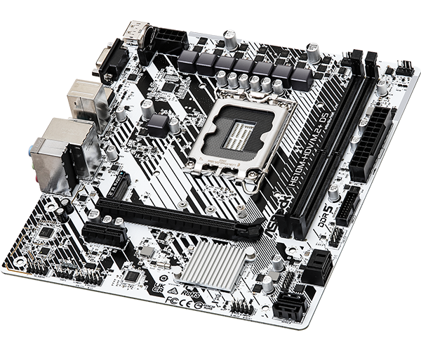 PLACA ASROCK H610M-HDV/M.2+ D5, LGA 1700, DDR5 5600MHZ, M.2(PCIE GEN3 X4), PCIE 4.0 .