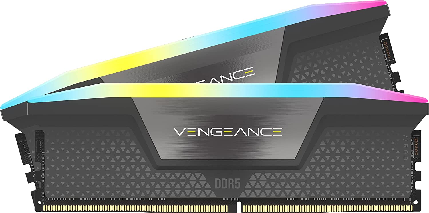 [COACRVCMH32GX5M2B5200C40] DDR5, 5200MHZ 32GB 2X16GB DIMM, UNBUFFERED, 40-40-40-77, XMP 3.0, VENGEANCE RGB DDR5 BLACK HEATSPREA