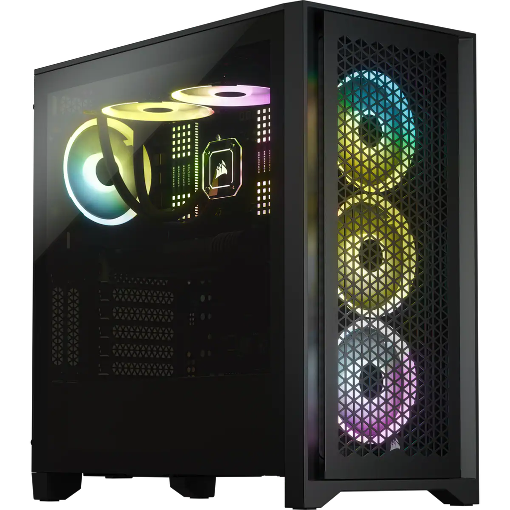 4000D AIRFLOW TG MID-TOWER, BLACK