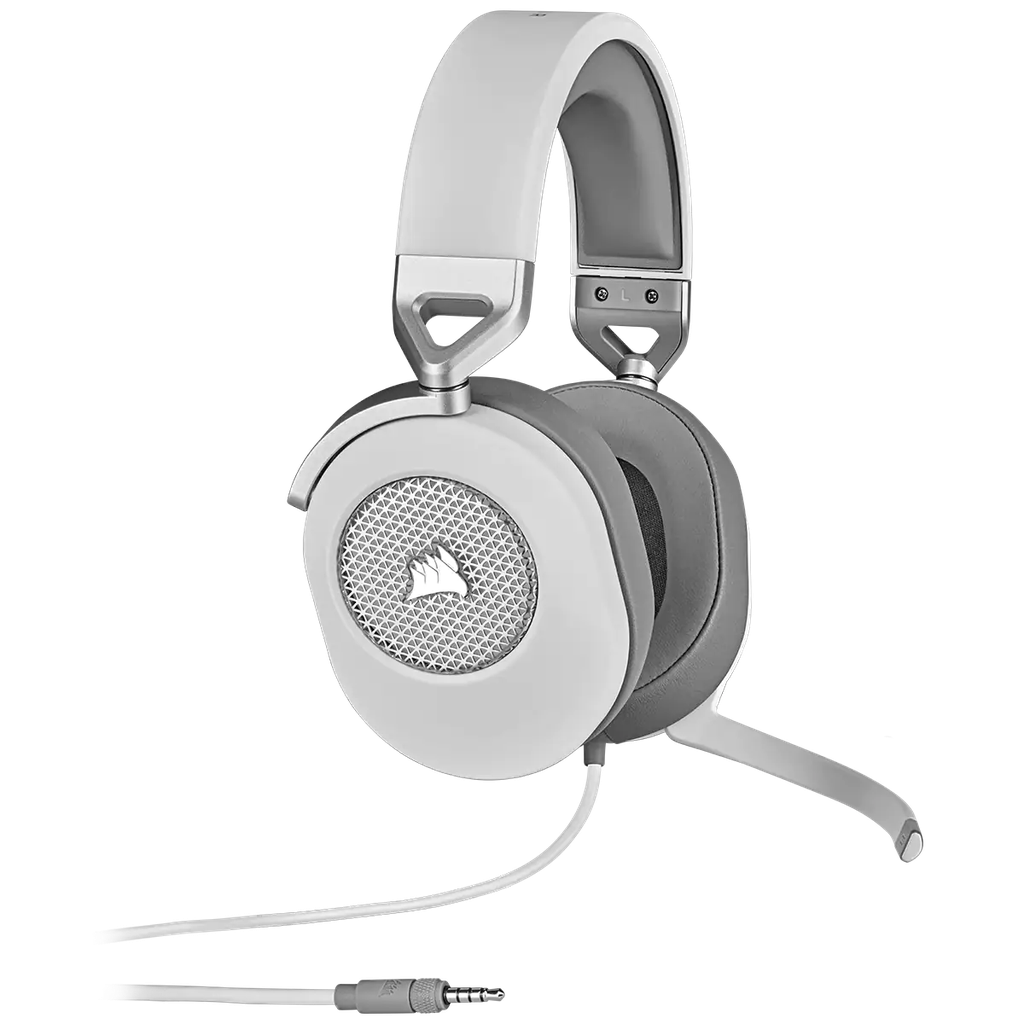 CORSAIR HS65 SURROUND GAMING HEADSET, WHITE