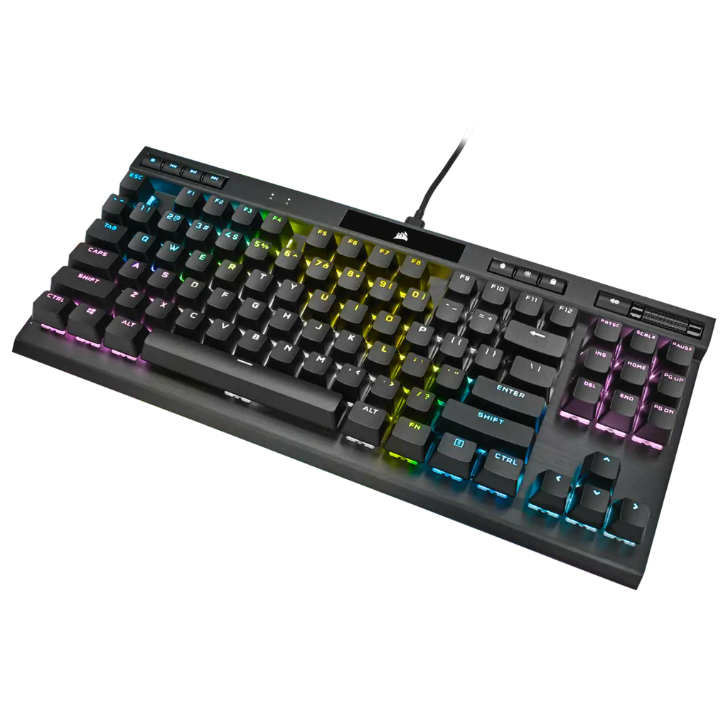 CORSAIR K70 RGB CHAMPION SERIES, TEN KEYLESS, CORSAIR AXON 8K POLLING, PBT DOUBLE SHOT