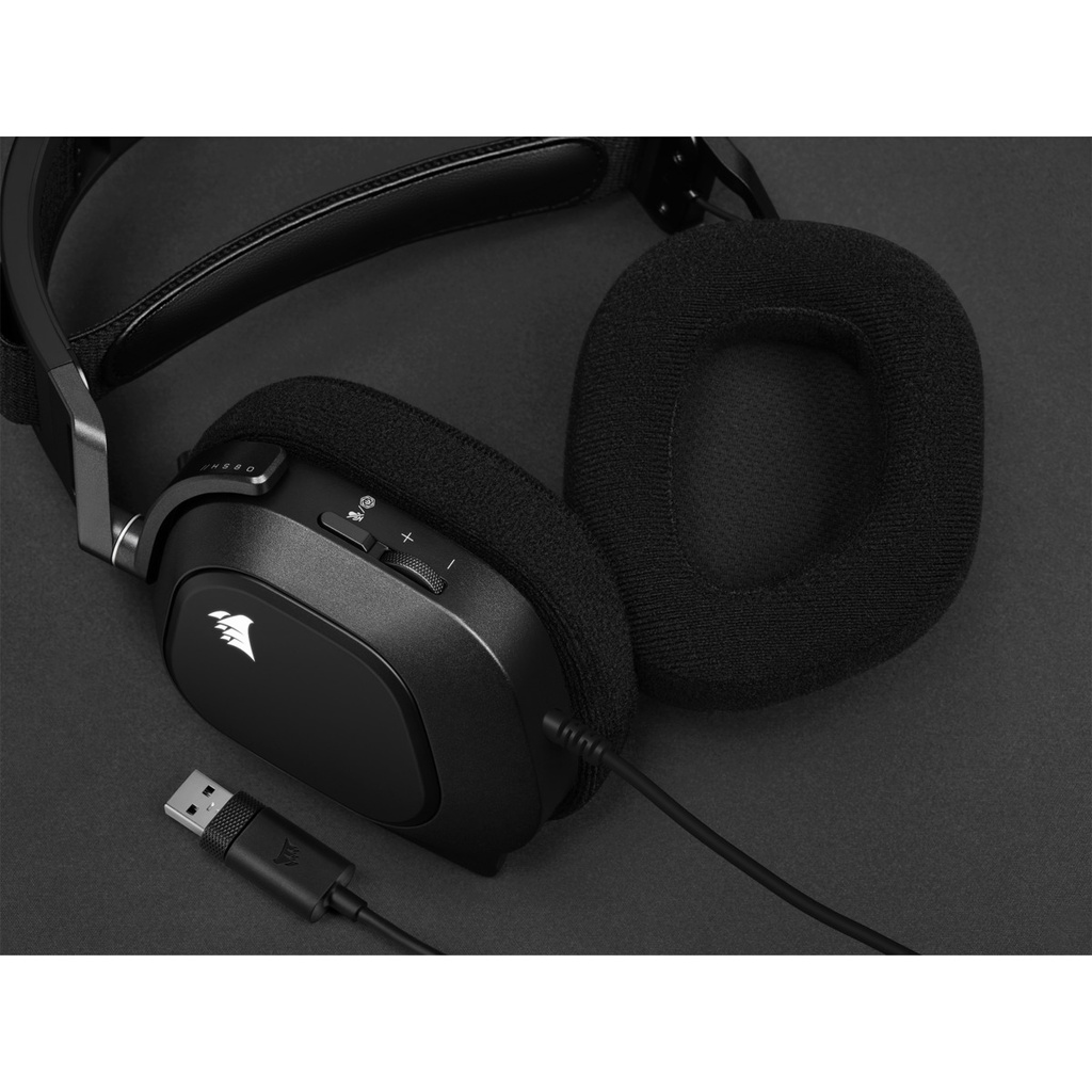 HS80 RGB USB GAMING HEADSET, CARBON