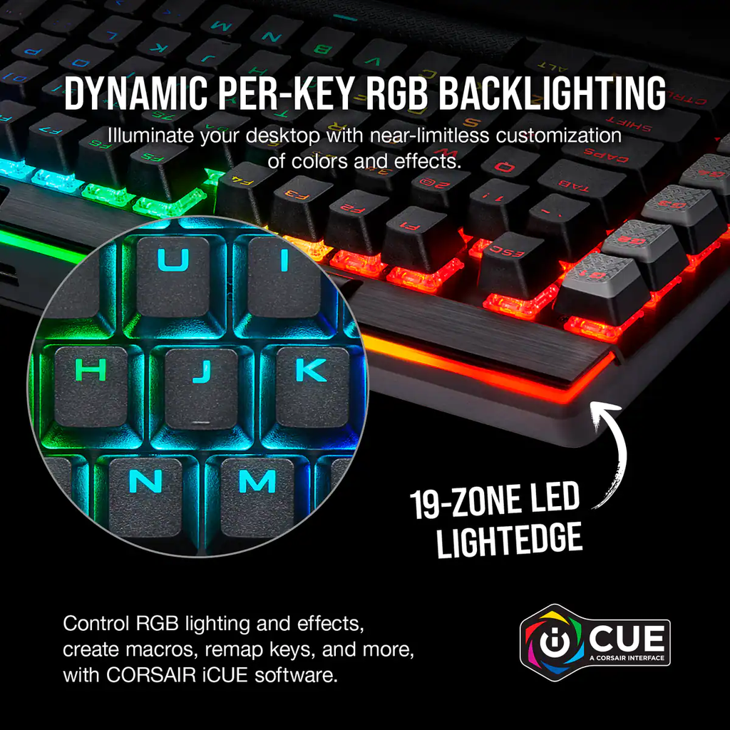 CORSAIR GAMING K95 PLATINUM XT RGB MECHANICAL GAMING KEYBOARD, BACKLIT MULTICOLOR LED, CHERRY MX SPE