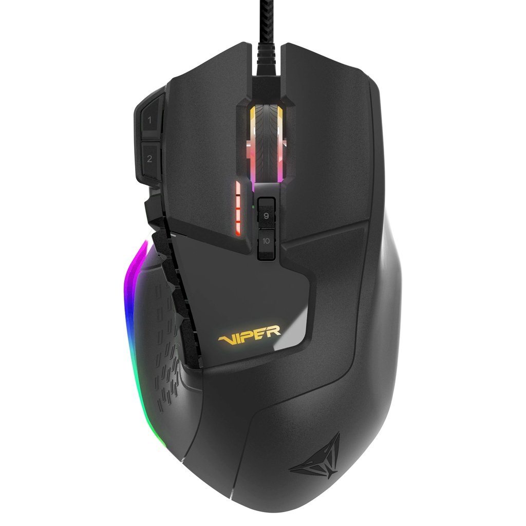 MOUSE GAMING PATRIOT  VIPER V570 BLACK EDITION, LASER, RGB