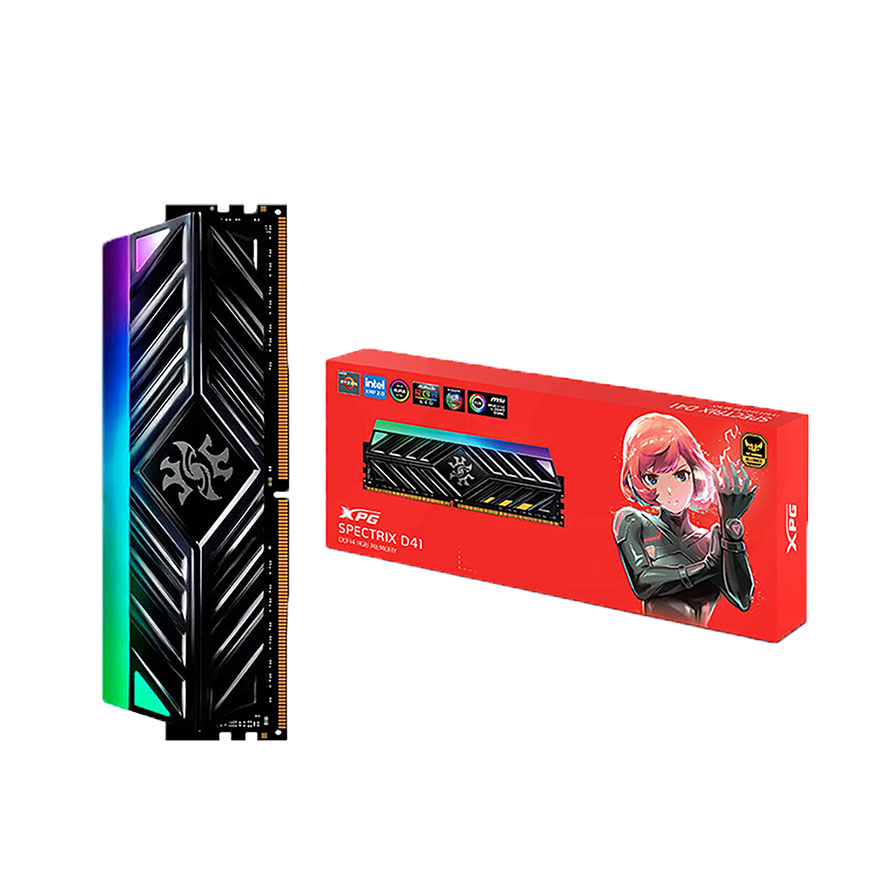 XPG MEMORIA RAM 16GB 3200 DDR4 HEATSINK RGB D41 TUNGSTEN GREY