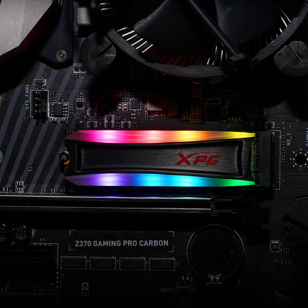 XPG SSD GEN 3X4 512GB PCIE NVME HEATSINK RGB S40G