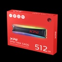 XPG SSD GEN 3X4 512GB PCIE NVME HEATSINK RGB S40G