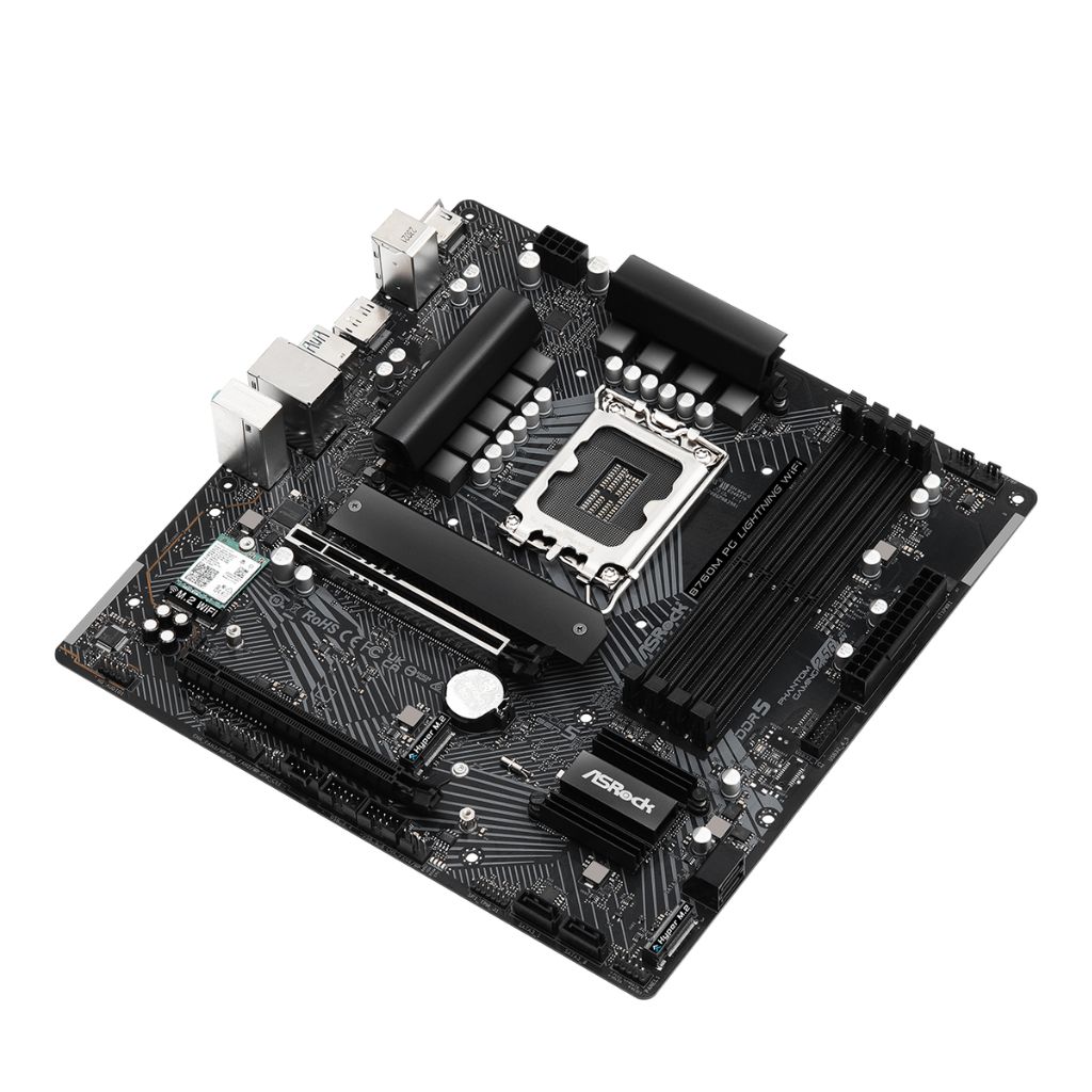 PLACA ASROCK B760M PG LIGHTNING WIFI,DDR5 7200MHZ (OC), M.2(PCIE GEN4X4), PCIE 5.0 .