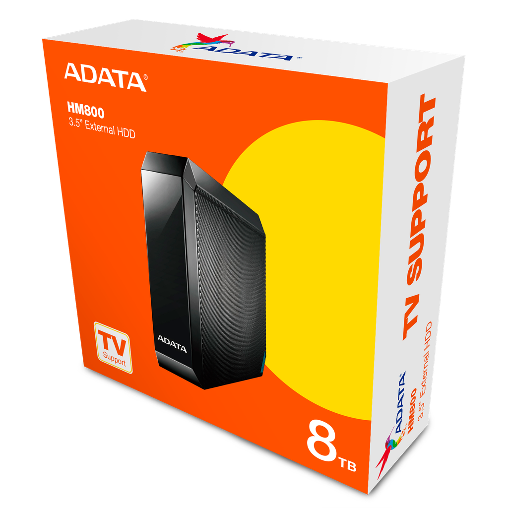 DISCO DURO - EXTERNO - ADATA - HM800 - 8 TB - BLACK