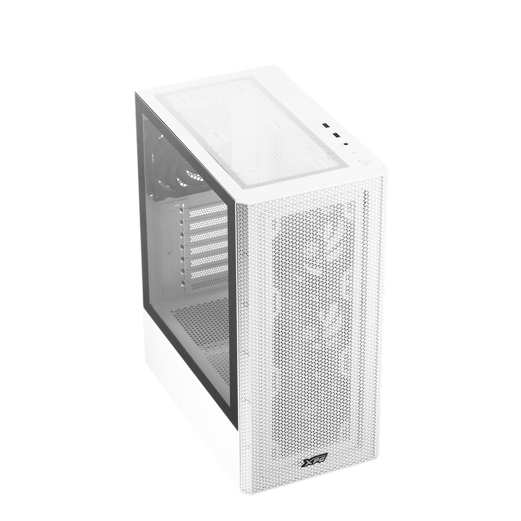CASE - MID TOWER - ADATA XPG -VALORMESHMT - CRISTAL TEMPLADO -COLOR BLANCO