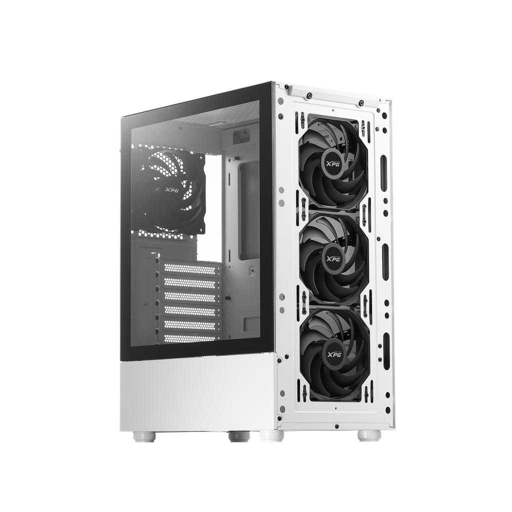 CASE - MID TOWER - ADATA XPG -VALORMESHMT - CRISTAL TEMPLADO -COLOR BLANCO