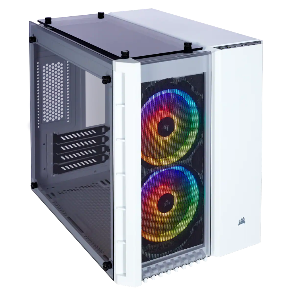 CASE MINI TOWER CORSAIR CRYSTAL 280X RGB WHITE, S/ FUENTE, VIDRIO TEMPLADO, MINI-ITX | MICROATX.