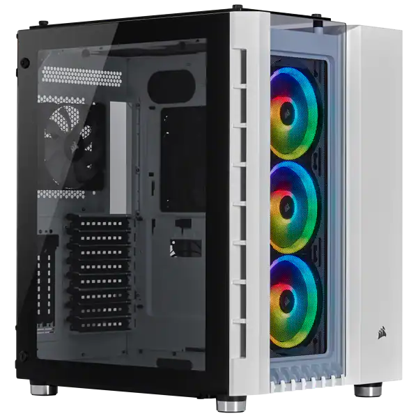 CASE CORSAIR 680X WHITE RGB, ATX/EATX/M-ATX/M-ITX, S/ FUENTE, VIDRIO TEMPLADO, 4 FAN-120 RGB.
