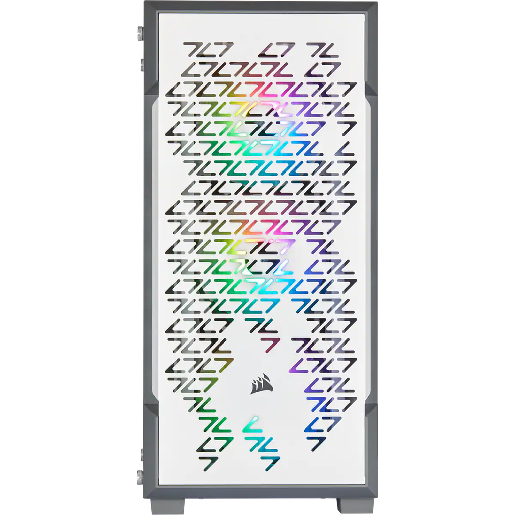 220T, ICUE RGB TEMPERED GLASS, WHT