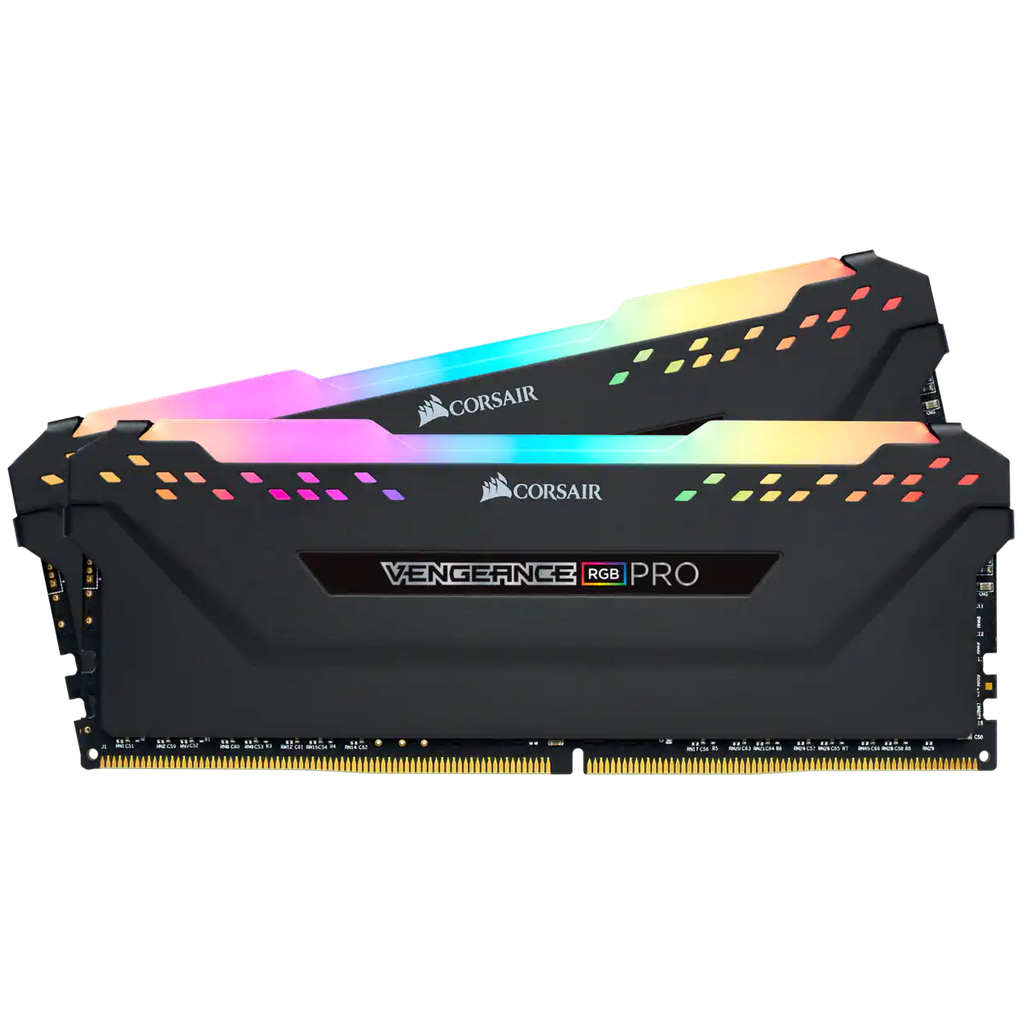 KIT MEMORIA RAM CORSAIR VENGEANCE RGB RT 16GB (8GB X 2), 4000MHZ, DDR4, CL18, XMP 2.0, BLACK.