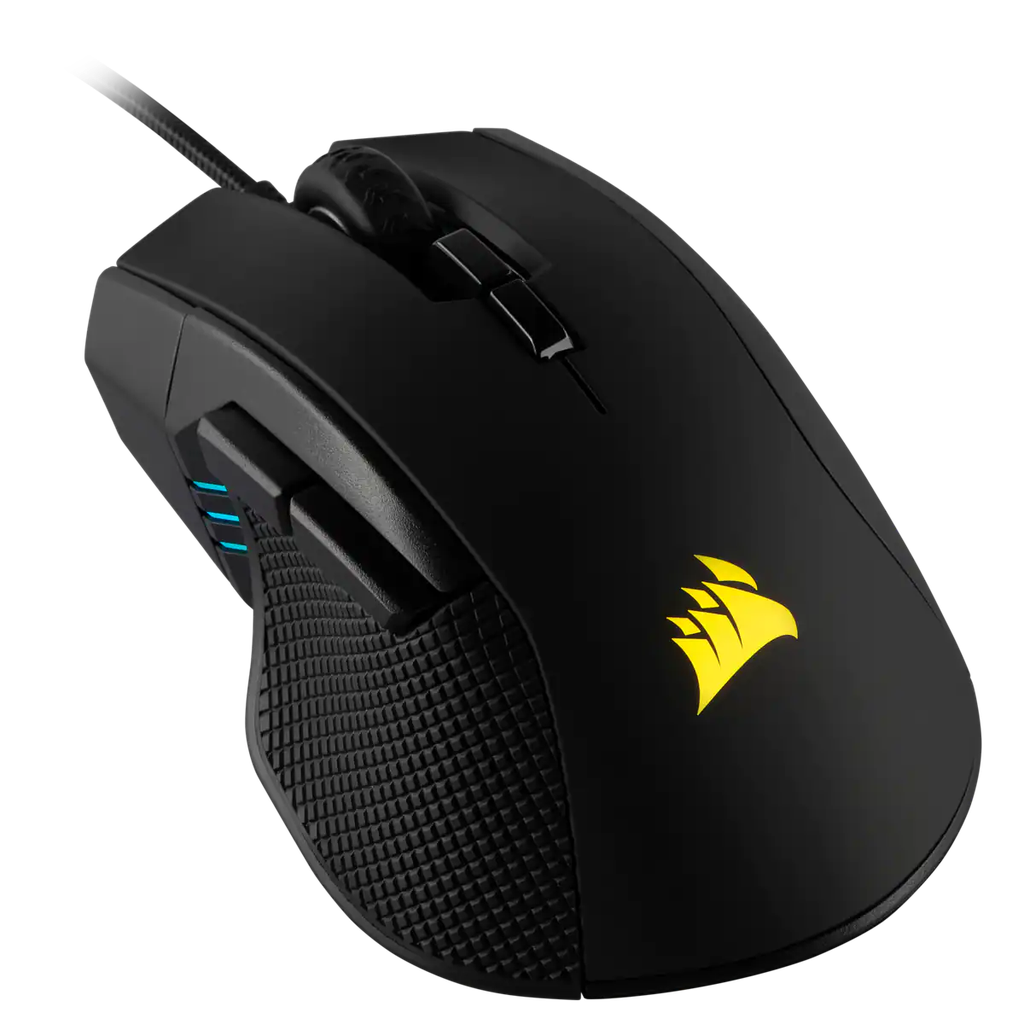MOUSE GAMING CORSAIR IRONCLAW RGB, 18 000 DPI, 7 BTN PROGRAMABLE, NEGRO, USB.