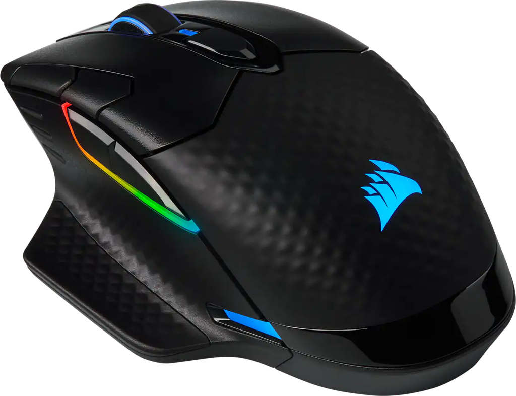 MOUSE GAMING CORSAIR DARK CORE PRO RGB, WIRELESS, 18000 DPI, 8 BTN PROGRAMABLE, NEGRO.