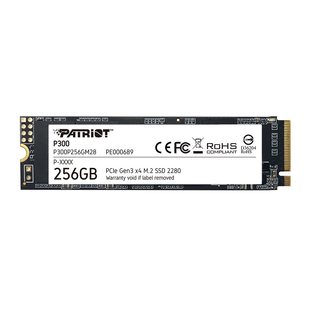 UNIDAD EN ESTADO SOLIDO PATRIOT P300 256GB M.2 2280, PCIE GEN 3 X4, NVME, L1700 - E1100 MB/S.