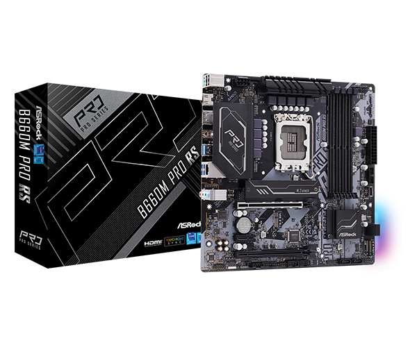 PLACA ASROCK B660M PRO RS, LGA 1700, 4 DIMM DDR4.