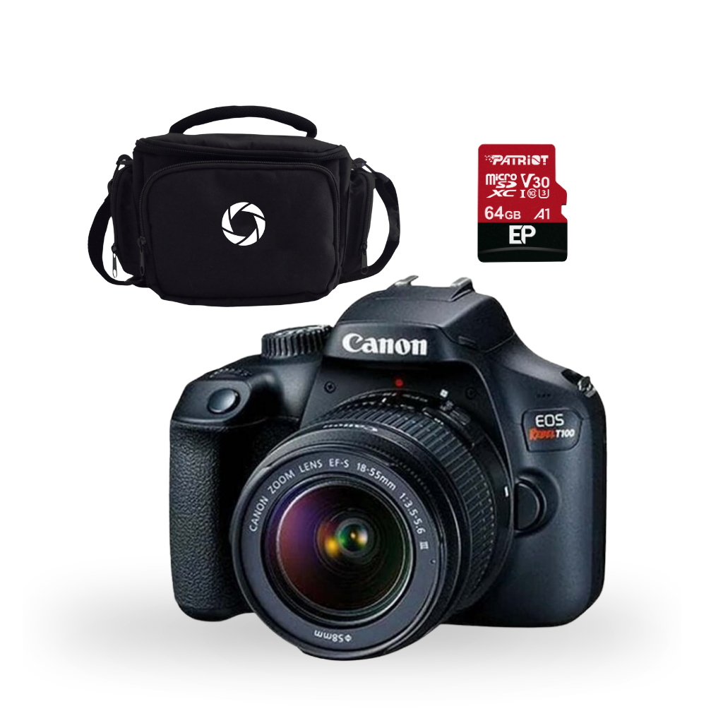 [FOGCAV2628C003AAT1C48] CAMARA DSLR CANON EOS REBEL T100 EF-S 18-55MM DC III  + ESTUCHE + MEMORIA (COMBO 48)