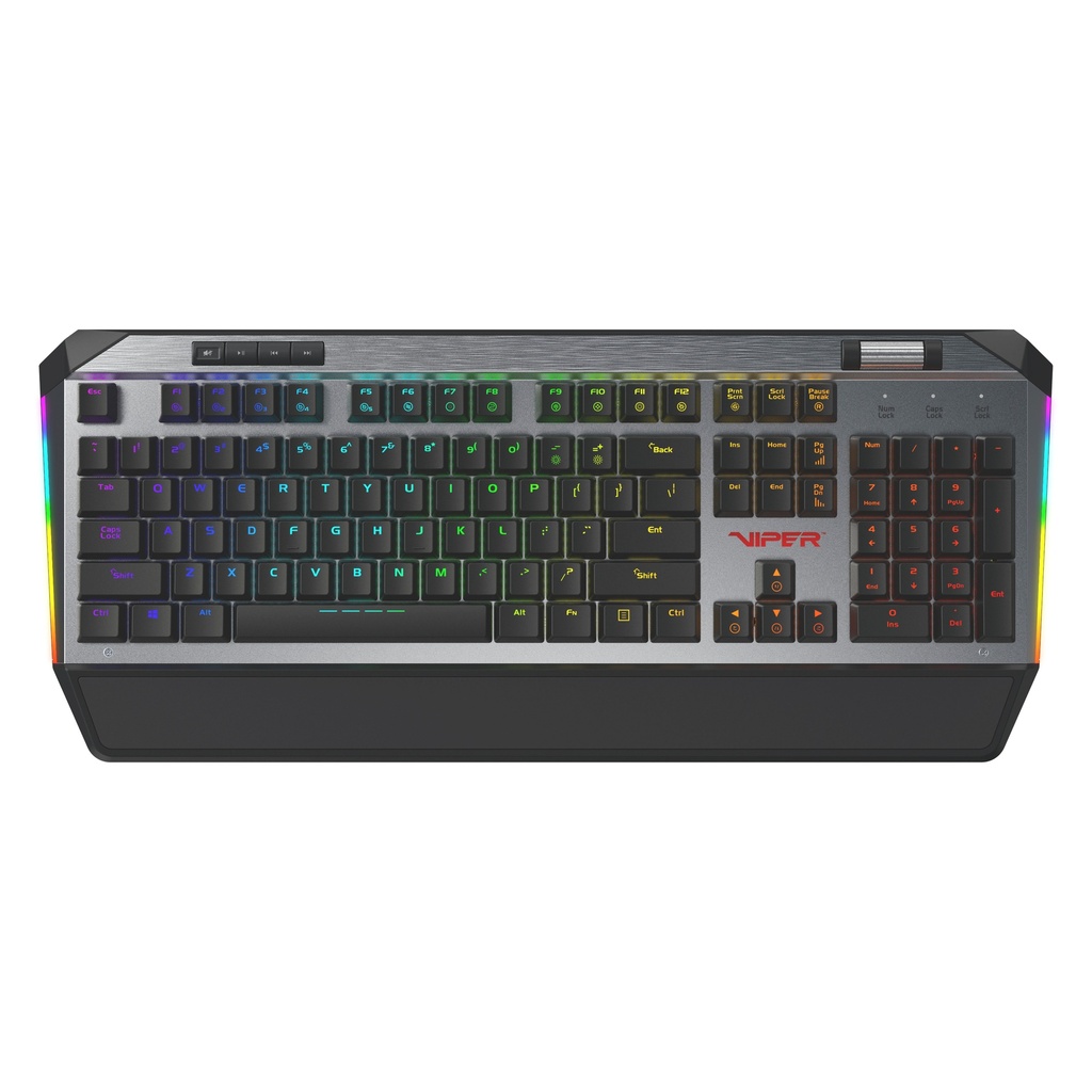 TECLADO GAMING MECANICO PATRIOT VIPER V765, SWITCH BLANCO-KAILH BOX, RGB.