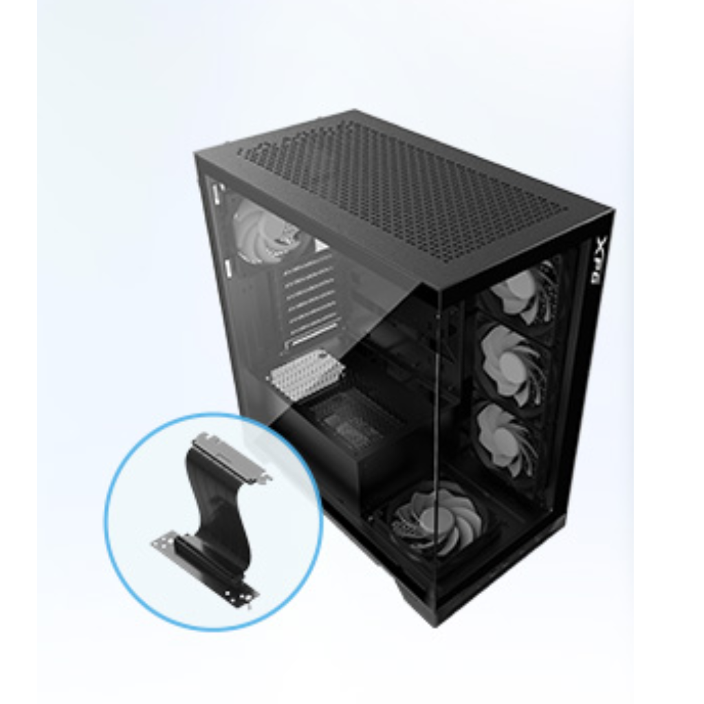 CASE - ATX MEDIA TORRE - ADATA XPG - INVADERXMTWOF NEGRO  - (W/ FAN +RISER CABLE)