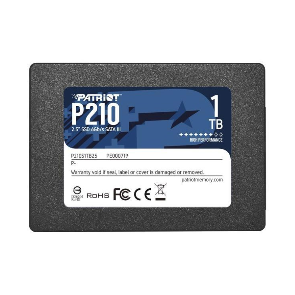 UNIDAD EN ESTADO SOLIDO PATRIOT P210 1TB, SATAIII 6GB/S, 2.5."