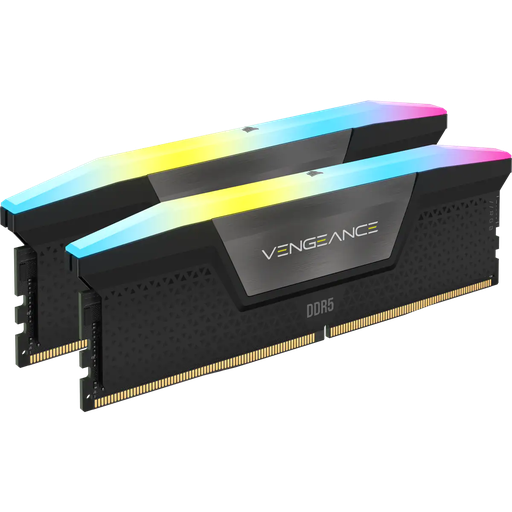 [COACRVCMH32GX5M2B5600C40] DDR5, 5600MHZ 32GB 2X16GB DIMM, UNBUFFERED, 40-40-40-77, XMP 3.0, VENGEANCE RGB DDR5 BLACK HEATSPREA