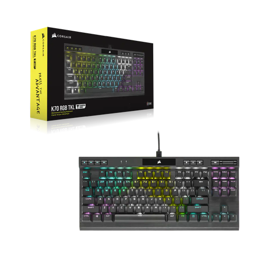 [COACRVCH-9119014-NA] CORSAIR K70 RGB CHAMPION SERIES, TEN KEYLESS, CORSAIR AXON 8K POLLING, PBT DOUBLE SHOT