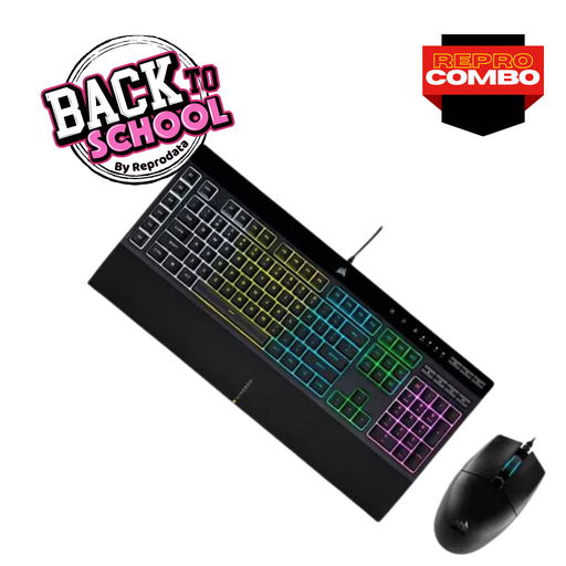 [COACRVCH-9226965-SP] KIT GAMING CORSAIR TECLADO K55 PRO RGB + MOUS KATAR PRO, USB, BLACK.