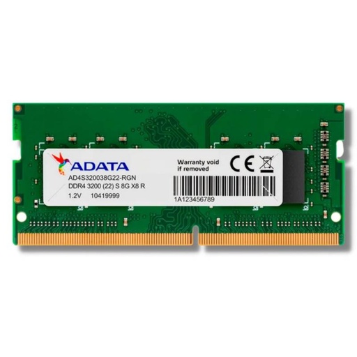 [COAADVAD4S32008G22-SGN] Memoria RAM ADATA SODIMM DDR4 3200MHZ 8GB (PORTATIL)