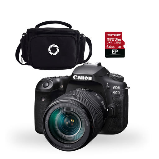 [FOGCAV3616C016AA90DC79] CAMARA DSLR CANON EOS 90D EF-S 18-135MM IS USM + ESTUCHE + MEMORIA (COMBO 79)
