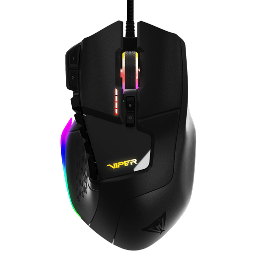 [COAPTVPV570LUXWAK] MOUSE GAMING PATRIOT VIPER V570 BLACKOUT EDITION, LASER, RGB,12 000DPI, 13 BTN, 2.2 M.