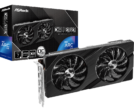 [COAARV90-GA3HZZ-00UANF] TARJETA GRAFICA ASROCK INTEL ARC A750 CHALLENGER D 8GB OC, GDDR6, 256 BIT, PCIE 4.0 .