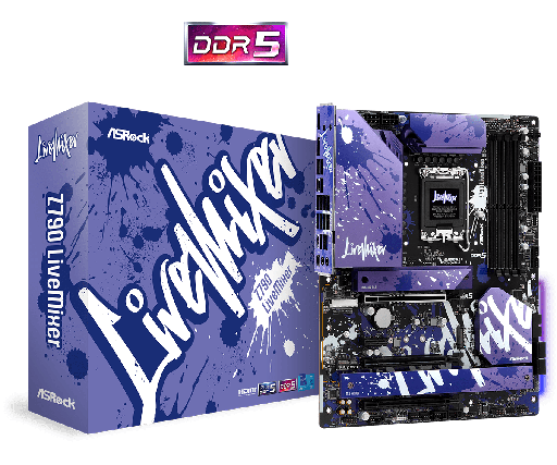 [COAARV90-MXBK10-A0UAYZ] PLACA ASROCK Z790 LIVEMIXER, LGA 1700, DDR5 7200MHZ (OC), M.2 (PCIE GEN5X4), PCIE 5.0, ATX.