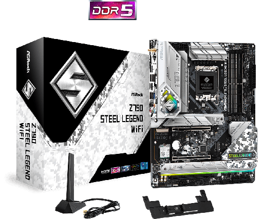 [COAARV90-MXBKD0-A0UAYZ] PLACA ASROCK Z790 STEEL LEGEND WIFI, LGA 1700, DDR5 7200MHZ (OC), M.2 (PCIE GEN5X4), PCIE 5.0, ATX.