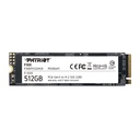 UNIDAD EN ESTADO SOLIDO PATRIOT P300 512GB M.2 2280, PCIE GEN 3 X4, NVME.