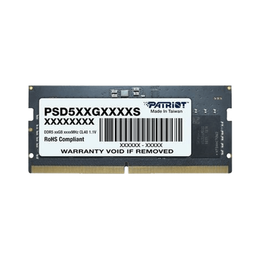 [COAPTVPSD58G480041S] MEMORIA SODIMM PATRIOT SIGNATURE LINE DDR5 8GB-4800MHZ, CL40, 1.1V.