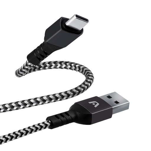 [CEAAGVARG-CB-0025BK] CABLE TRENZADO DE NYLON TIPO C A USB 2.0  ARGOMTECH