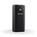 BATERIA PORTATIL - POWER BANK - ADATA - P10000QCD BLACK - 10000   MHA - ENTRADA TIPO C