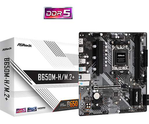 [COAARV90-MXBMS0-A0UAYZ] PLACA ASROCK B650M-H/M.2+, AM5 AMD, 2 DIMM DDR5.