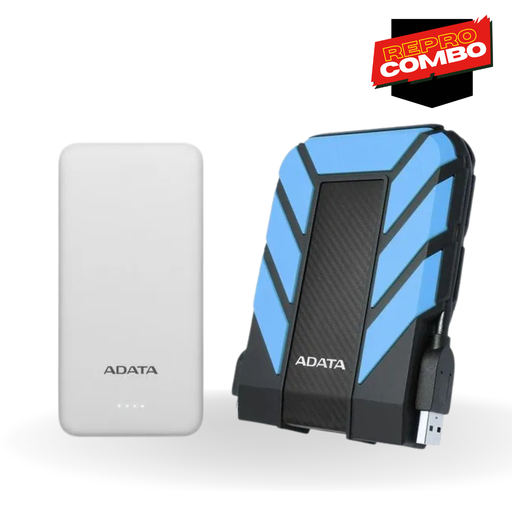 [COGADVHD710COMBO] DISCO DURO HD710 AZUL /  POWER BANK T100000 BLANCO