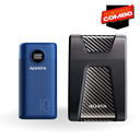 DISCO DURO 2TB NEGRO/ POWER BANK P100000 AZUL